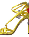 Enchanting Yellow Ankle Strap Sandals