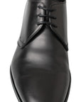 Classic Black Leather Derby Shoes