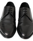 Classic Black Leather Derby Shoes