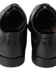 Classic Black Leather Derby Shoes