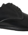 Classic Black Leather Derby Shoes