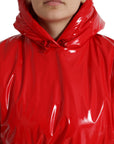 Chic Shiny Red Cropped Jacket