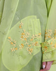 Elegant Floral Embroidered Silk Jacket