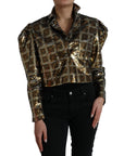 Multicolor Sequined Cropped Jacket