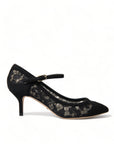 Elegant Black Taormina Lace Heels