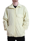 Elegant Yellow Windbreaker Jacket