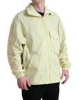 Elegant Yellow Windbreaker Jacket