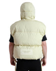 Sunny Yellow Nylon Puffer Hooded Jacket