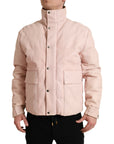 Chic Pink Puffer Jacket with Sleek Design