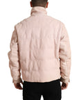 Chic Pink Puffer Jacket with Sleek Design