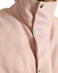 Chic Pink Puffer Jacket with Sleek Design