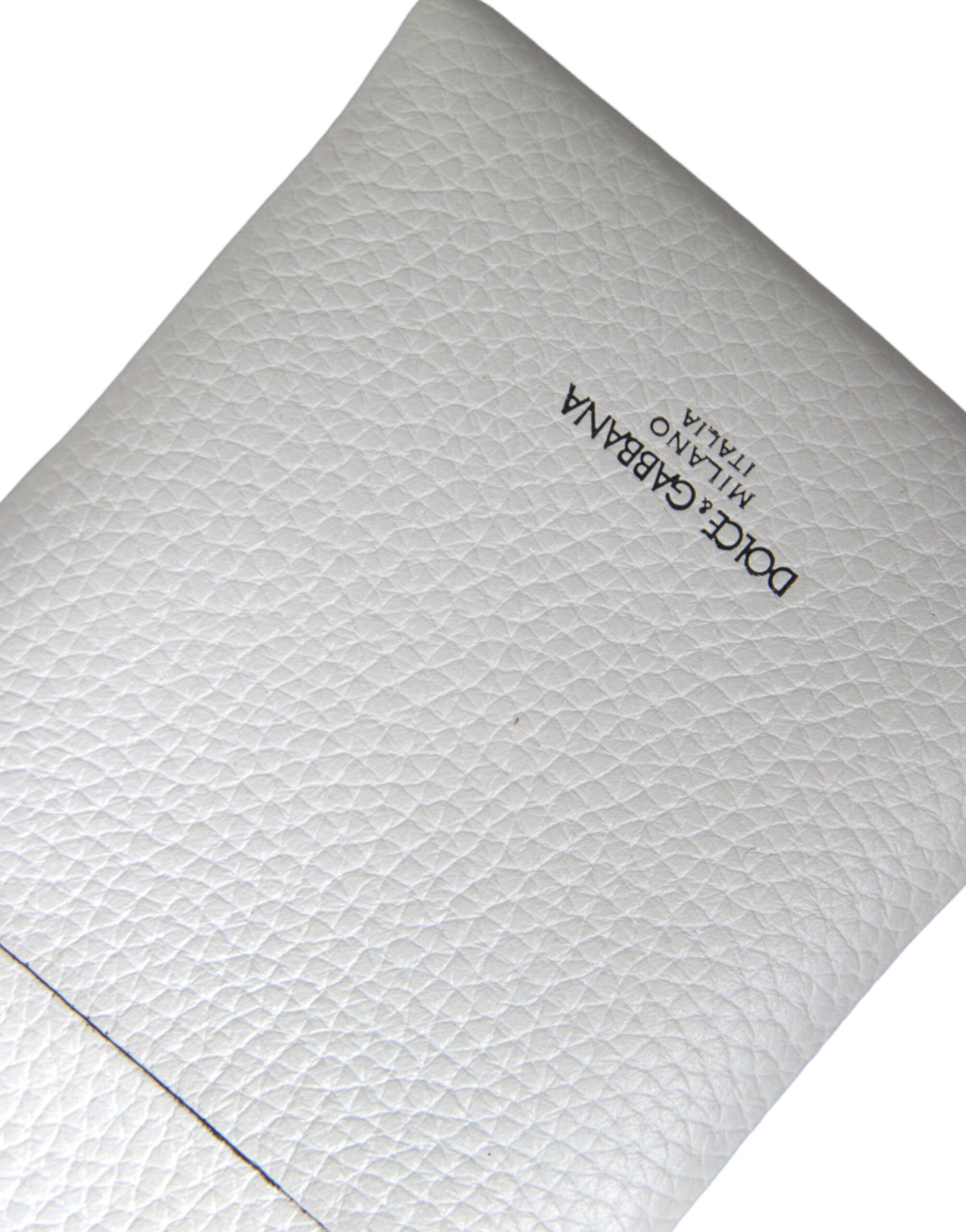 Elegant White Leather Crossbody Phone Bag