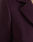 Elegant Purple Wool-Cashmere Trench Coat