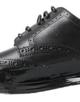 Elegant Black Leather Derby Shoes