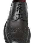 Elegant Black Leather Derby Shoes