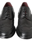 Elegant Black Leather Derby Shoes