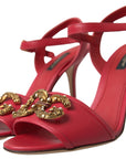 Red Stiletto Sandal Heels