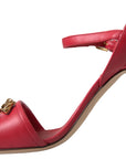 Red Stiletto Sandal Heels