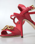 Red Stiletto Sandal Heels