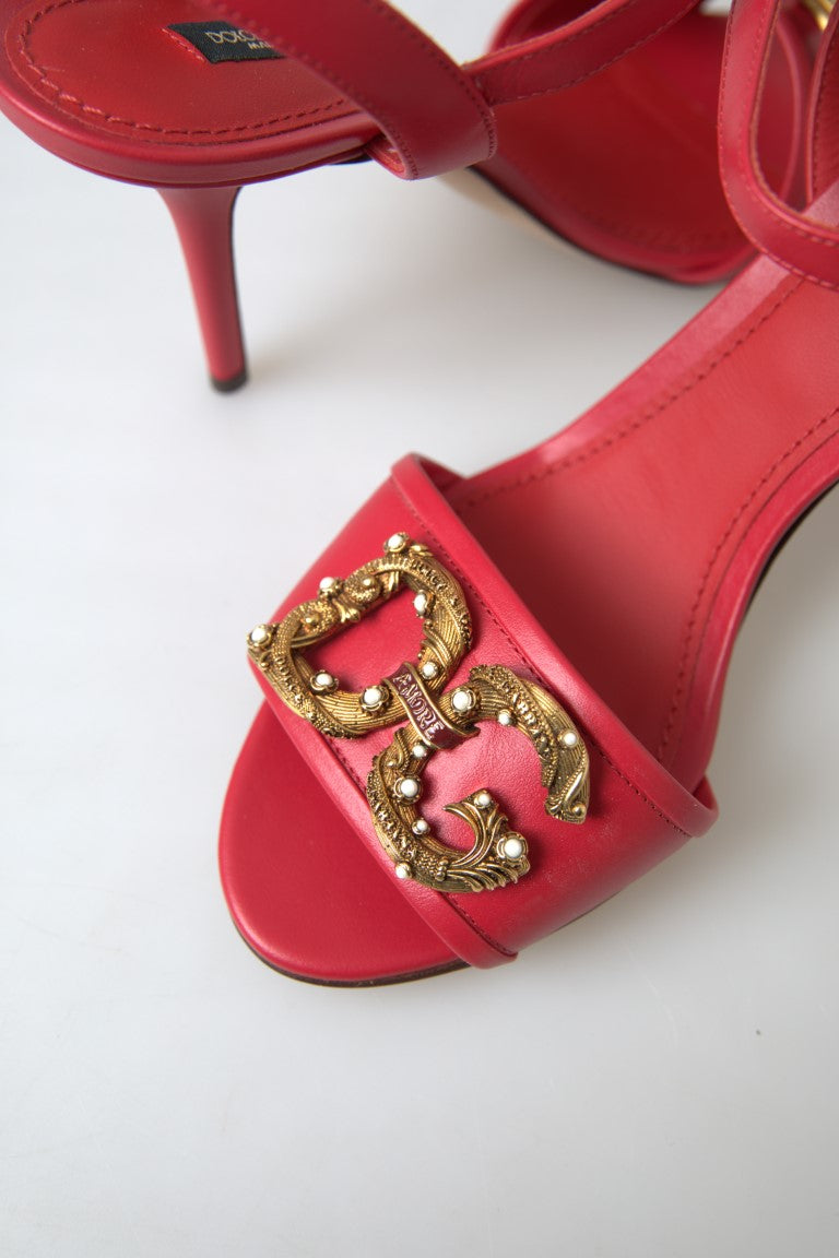 Red Stiletto Sandal Heels