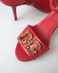 Red Stiletto Sandal Heels