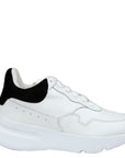 Alexander McQueen Women White Leather Suede Sneaker