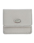 Sleek White Leather Condom Case Wallet