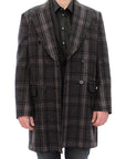 Sicilia Checkered Wool Blend Coat