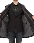 Sicilia Checkered Wool Blend Coat