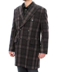 Sicilia Checkered Wool Blend Coat