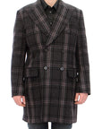 Sicilia Checkered Wool Blend Coat