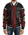 Exquisite Sheepskin Leather Bomber Jacket