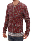 Exclusive Boxer Print Bordeaux Leather Jacket