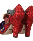 Red Bellucci Alta Moda Embellished Pumps