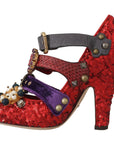 Red Bellucci Alta Moda Embellished Pumps