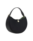 Elegant Black Calf Leather Shoulder Bag