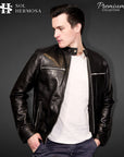 Men's Real Leather Jacket - Aether