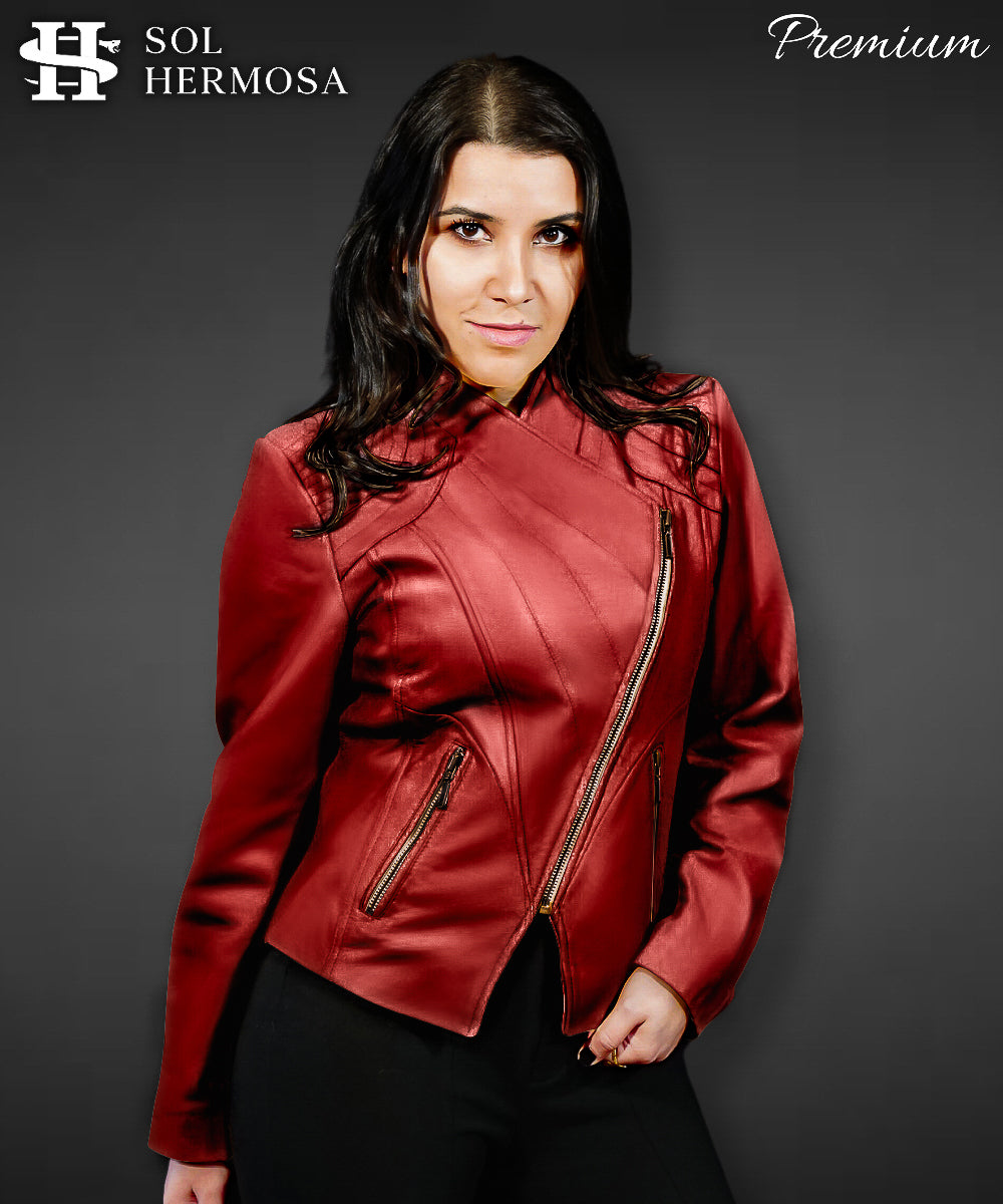 Women&#39;s Real Leather Jacket - Metis