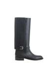 Equestrian Style Luxe Black Leather Boots