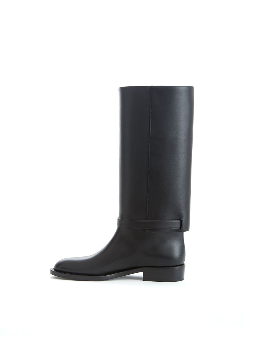 Equestrian Style Luxe Black Leather Boots