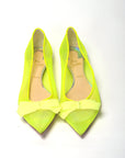 Fluro Yellow Flat Point Toe Shoe