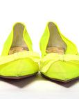 Fluro Yellow Flat Point Toe Shoe