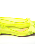 Fluro Yellow Flat Point Toe Shoe