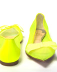 Fluro Yellow Flat Point Toe Shoe