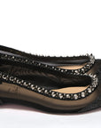 Black Silver Flat Point Toe Shoe