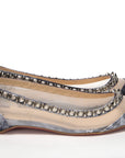 Multicolor Print Silver Flat Point Toe Shoe