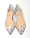 Silver Crystals Flat Point Toe Shoe