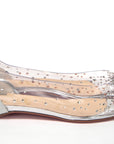 Silver Crystals Flat Point Toe Shoe