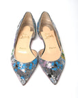 Multicolor Silver Flat Point Toe Shoe