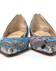 Multicolor Silver Flat Point Toe Shoe